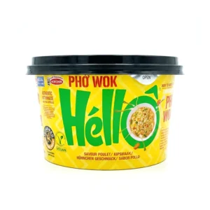 Tăiței de orez stir-fry Acecook Héllo Pho Wok cu aromă de pui – 76 g