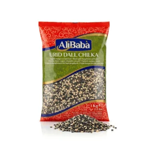 Fasole mung neagră mărunțită cu coajă AliBaba (Urid Dall Chilka) – 1 kg