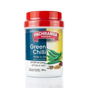 Murături de ardei iute verde în ulei Pachranga Foods (Green Chilli Pickle in Oil) – 800 g