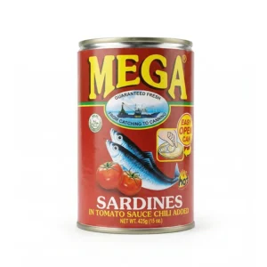 Sardine în sos tomat cu chili Mega (Sardines in Tomato Sauce Chili Added) – 425 g