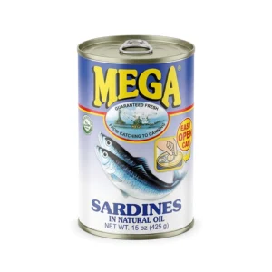 Sardine în ulei natural Mega (Sardines in Natural Oil) – 425 g