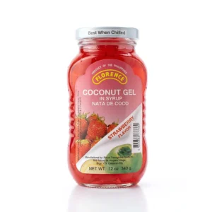 Gelatină de cocos cu aromă de căpșuni Florence (Nata de Coco) – 340 g