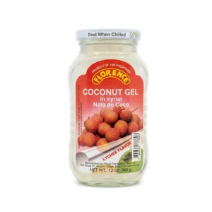 Gelatină de cocos în sirop cu aromă de lychee Florence (Nata de Coco) – 340 g